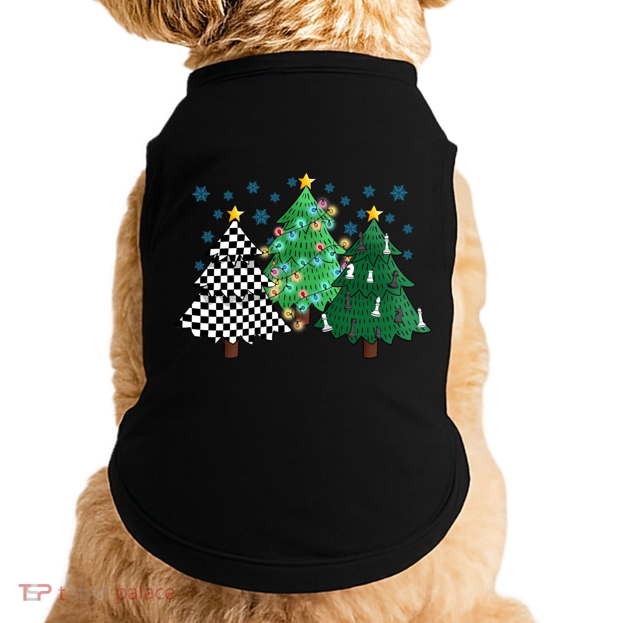 Chess Christmas Tree Funny Xmas Team Sport Gift Doggie Tank