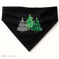 Chess Christmas Tree Funny Xmas Team Sport Gift USA-Made Doggie Bandana thumb 0