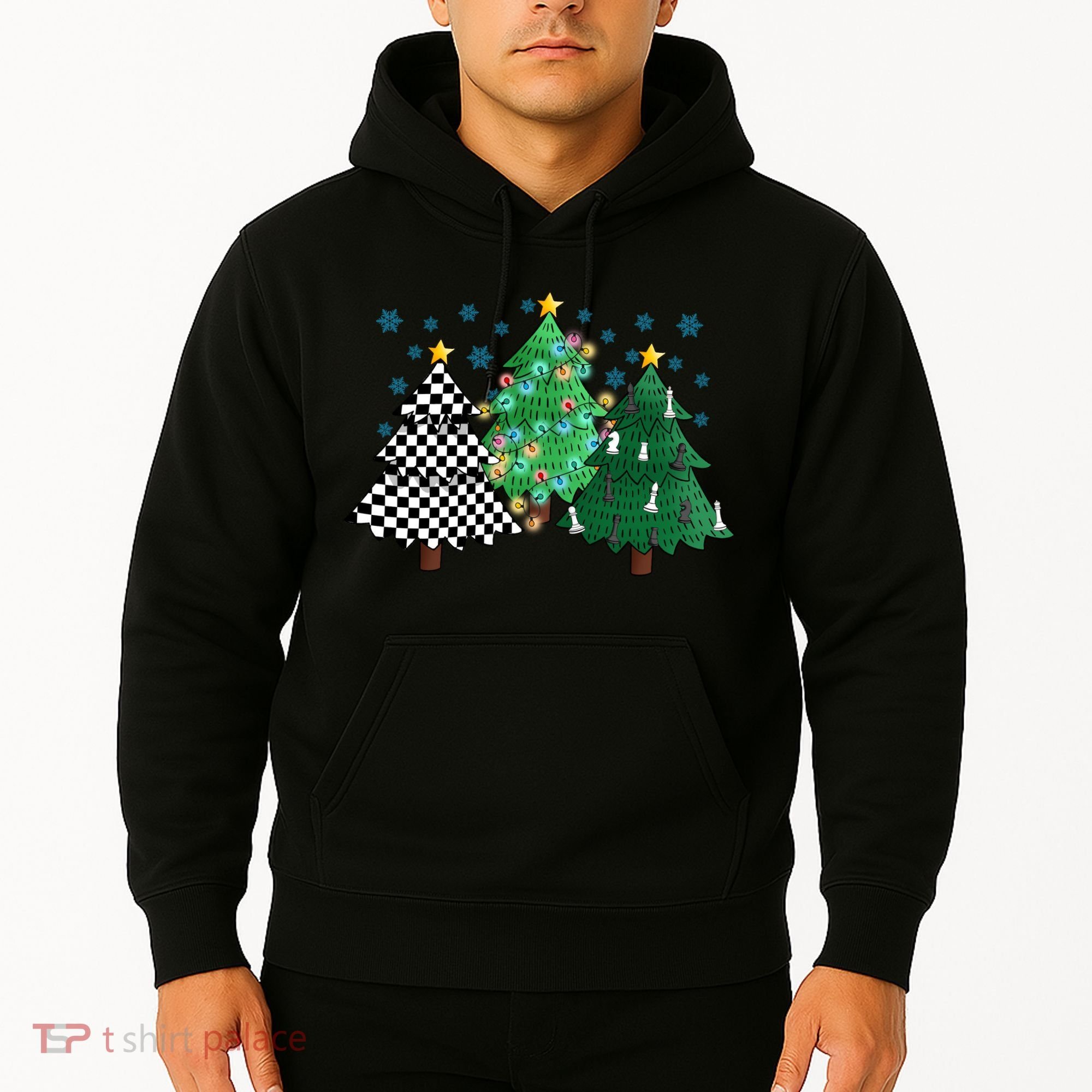 Chess Christmas Tree Funny Xmas Team Sport Gift Hoodie