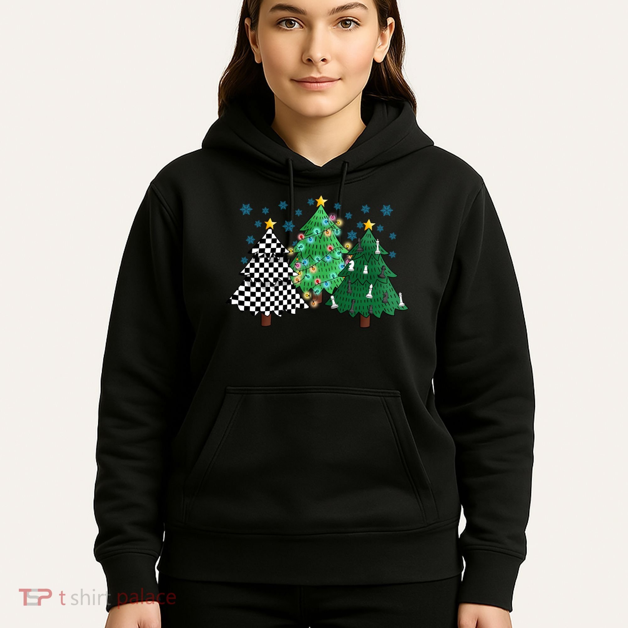 Chess Christmas Tree Funny Xmas Team Sport Gift Hoodie