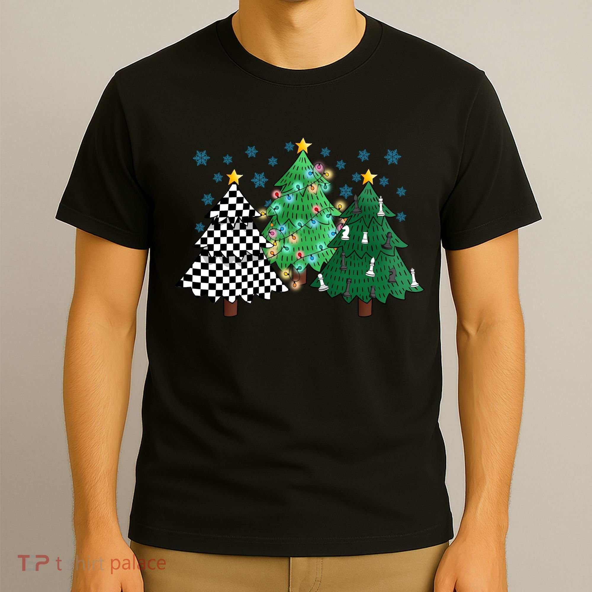 Chess Christmas Tree Funny Xmas Team Sport Gift T-Shirt