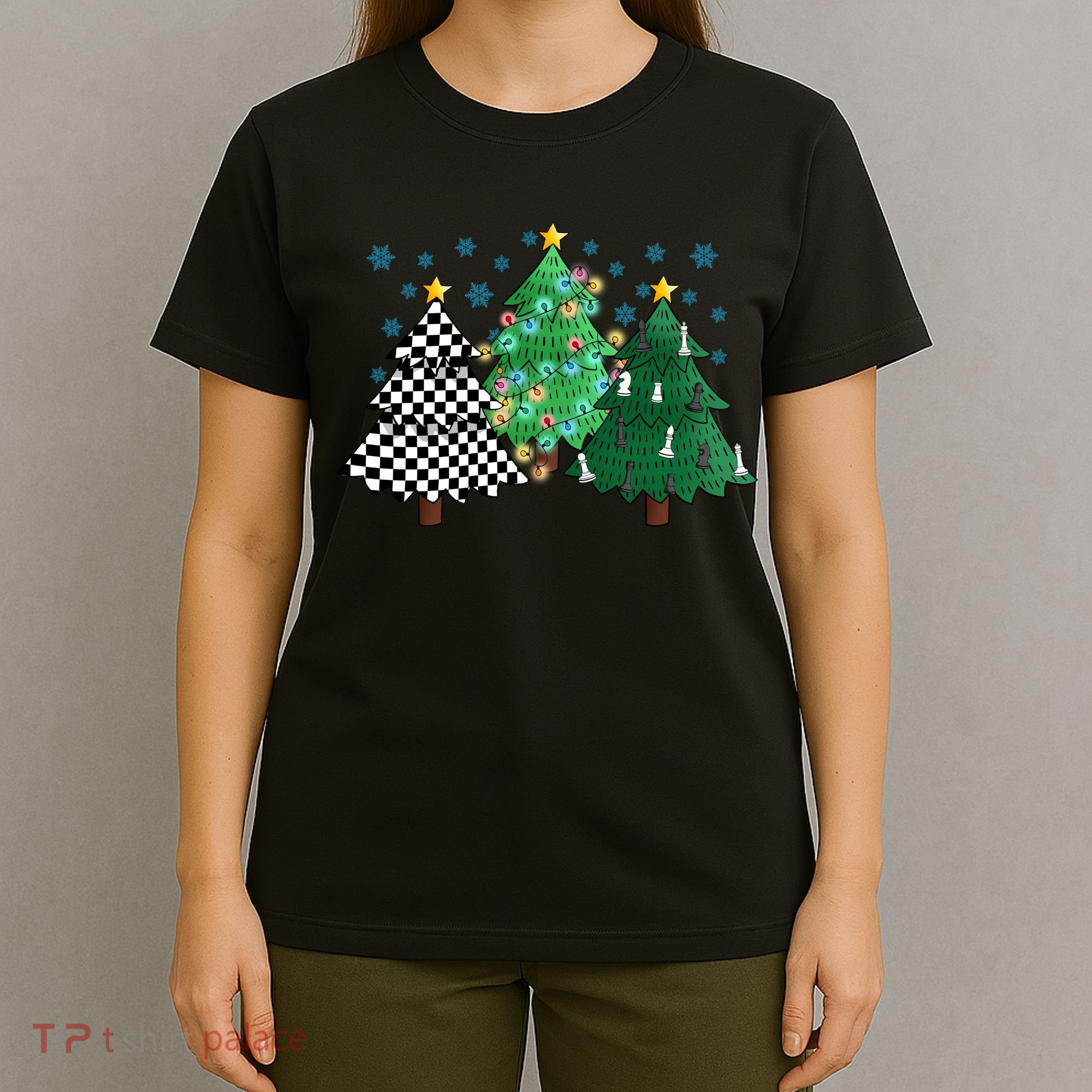 Chess Christmas Tree Funny Xmas Team Sport Gift T-Shirt