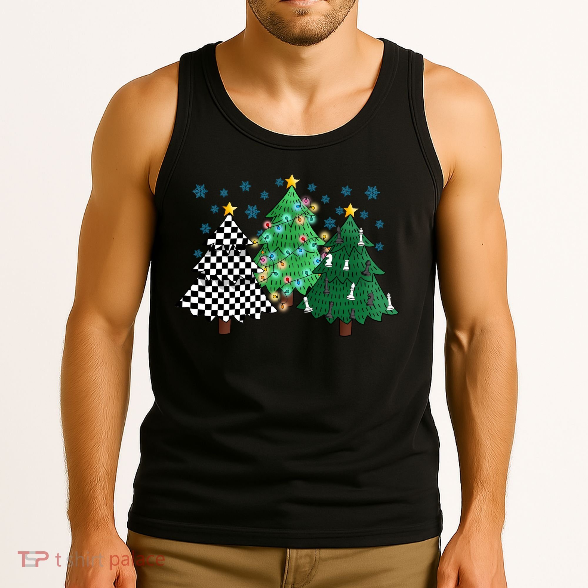 Chess Christmas Tree Funny Xmas Team Sport Gift Tank Top