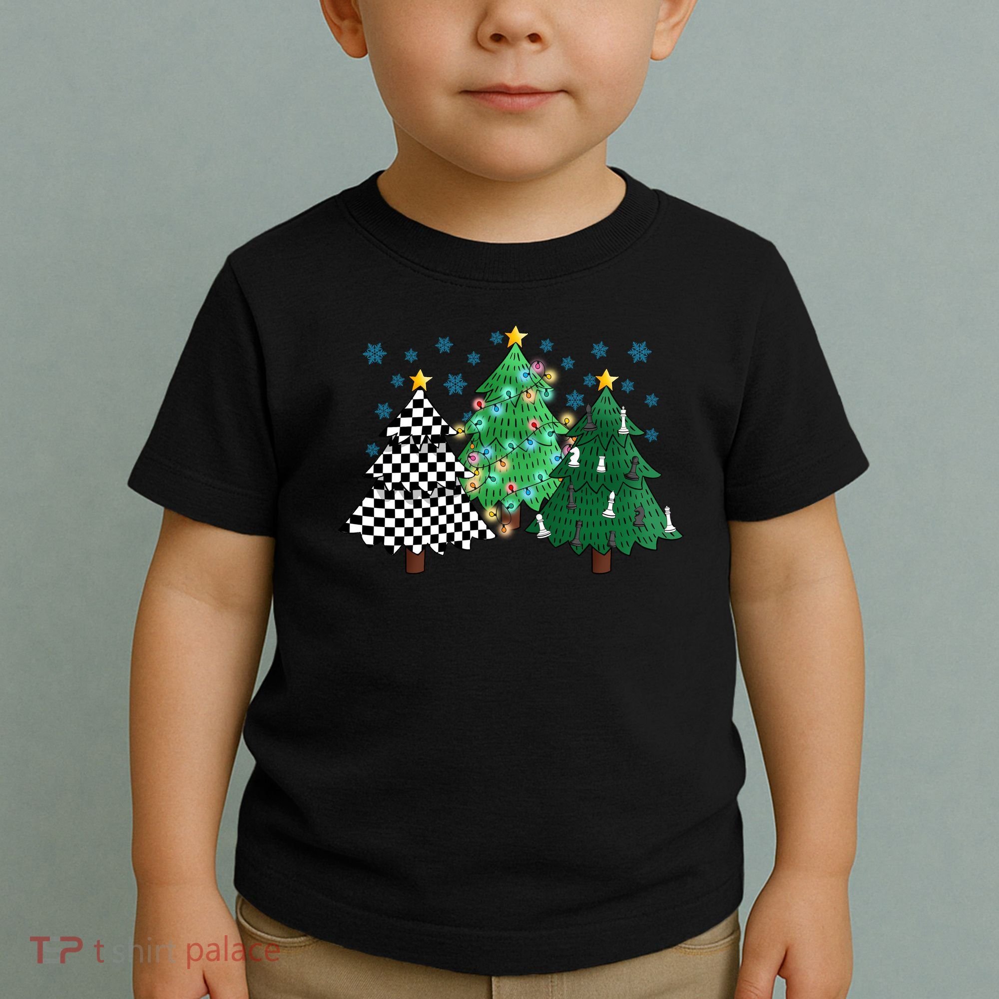 Chess Christmas Tree Funny Xmas Team Sport Gift Toddler T-Shirt
