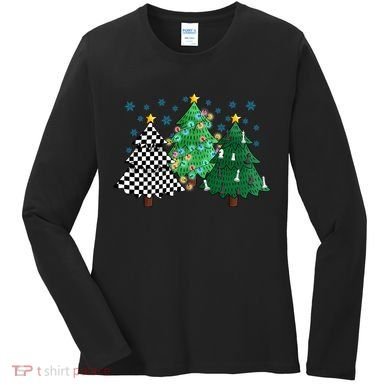 Chess Christmas Tree Funny Xmas Team Sport Gift Women's Long Sleeve Shirt