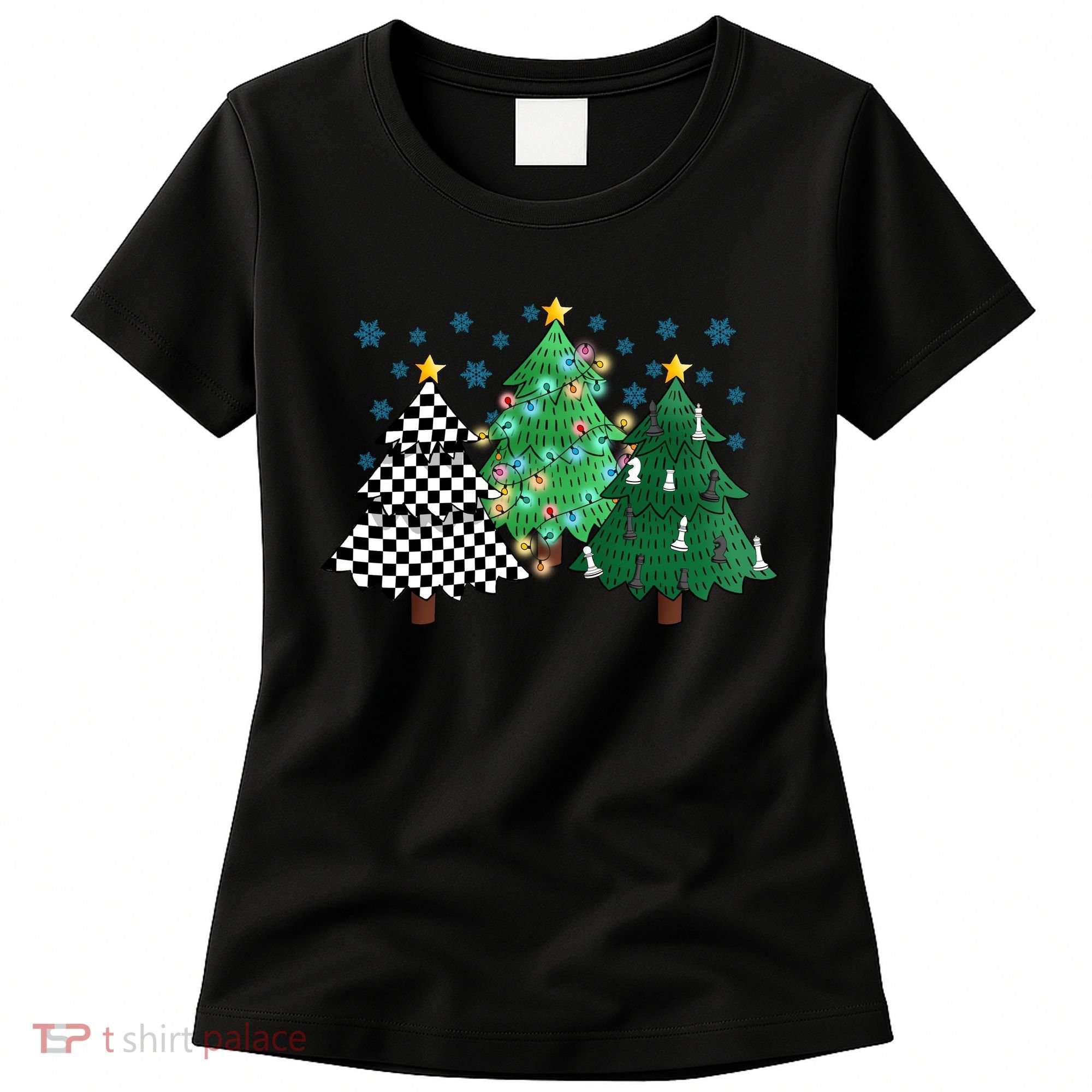 Chess Christmas Tree Funny Xmas Team Sport Gift Women's T-Shirt