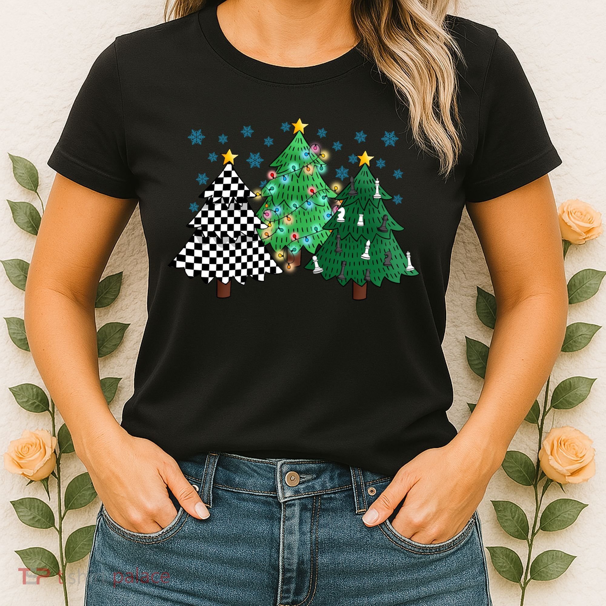 Chess Christmas Tree Funny Xmas Team Sport Gift Women's T-Shirt
