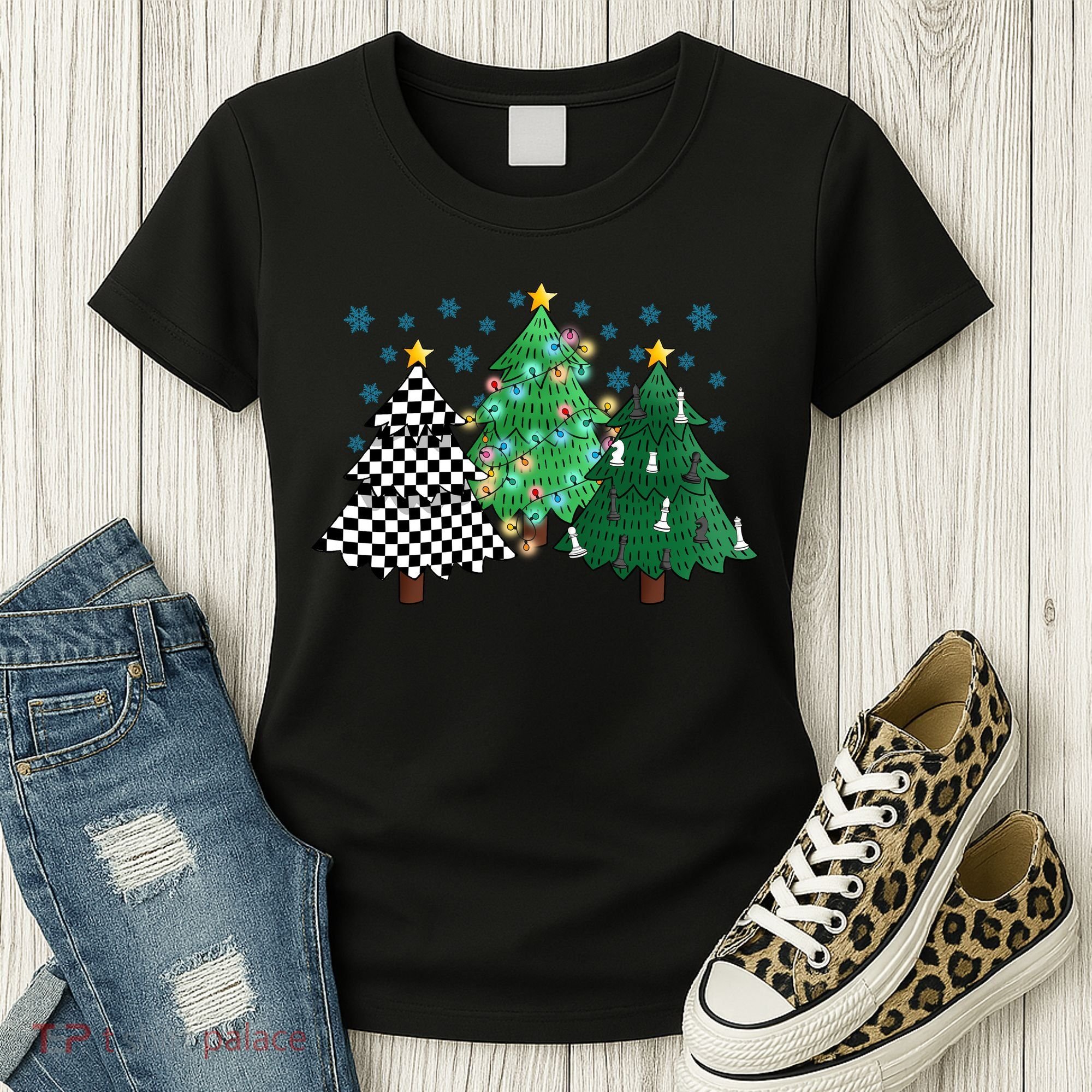 Chess Christmas Tree Funny Xmas Team Sport Gift Women's T-Shirt