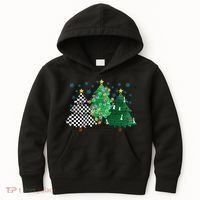 Chess Christmas Tree Funny Xmas Team Sport Gift Kids Hoodie thumb 0