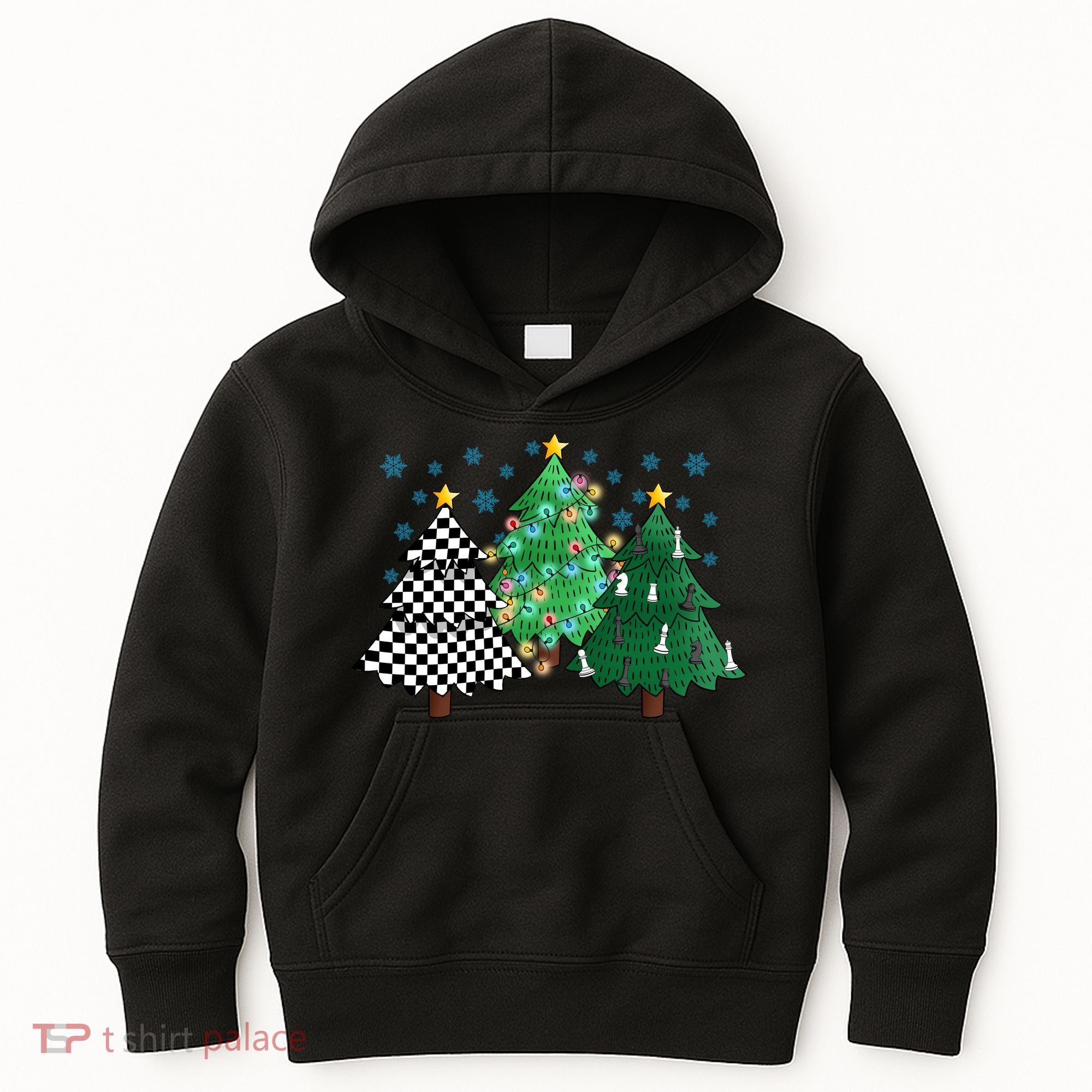 Chess Christmas Tree Funny Xmas Team Sport Gift Kids Hoodie