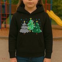 Chess Christmas Tree Funny Xmas Team Sport Gift Kids Hoodie thumb 3