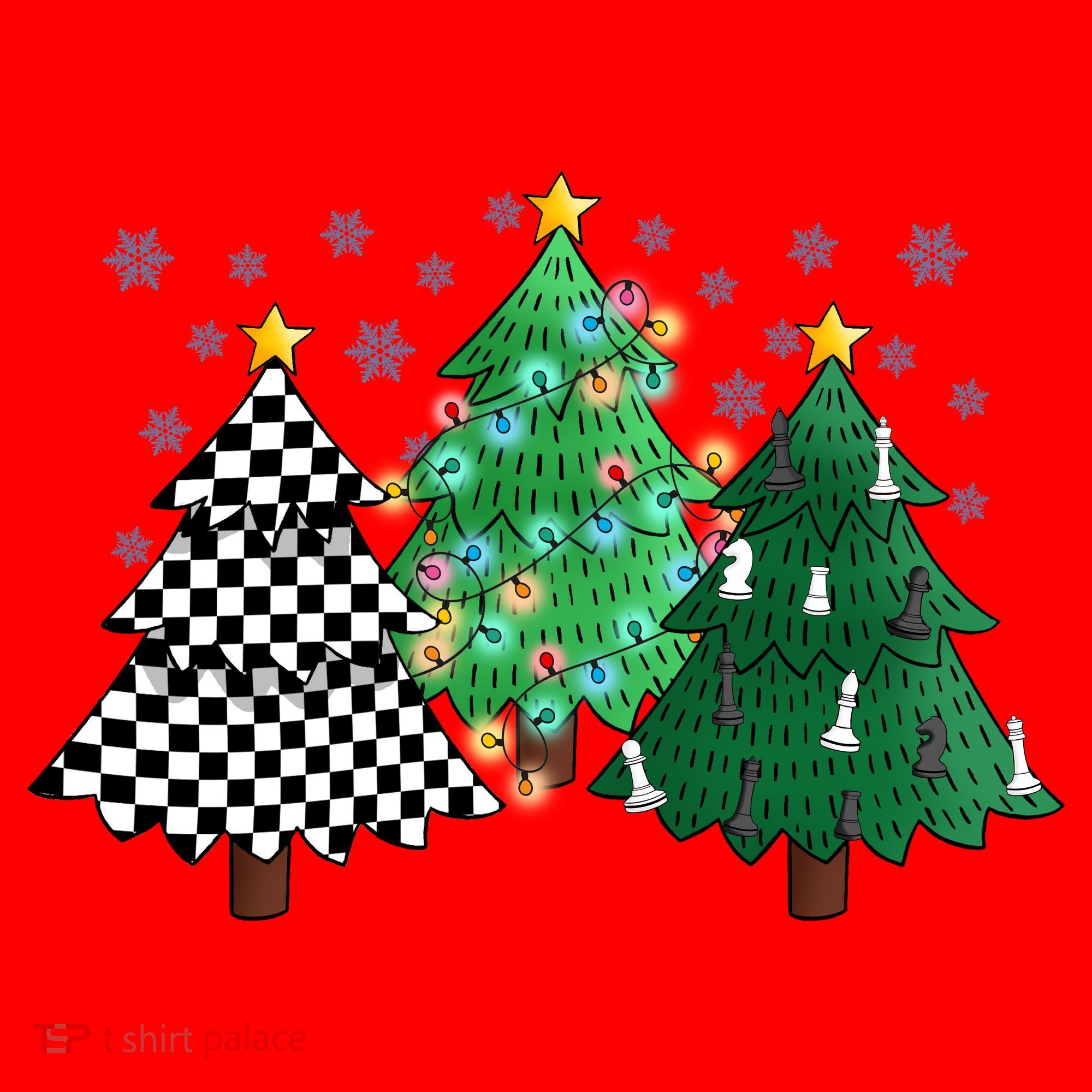 Chess Christmas Tree Funny Xmas Team Sport Gift Santa Hat