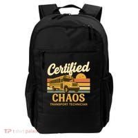 Certified Chaos Transport Technician School Bus Driver Funny  Backpack thumb 0