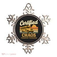 Certified Chaos Transport Technician School Bus Driver Funny  Ornament thumb 0