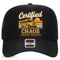 Certified Chaos Transport Technician School Bus Driver Funny  Hat thumb 0