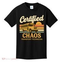 Certified Chaos Transport Technician School Bus Driver Funny  Kids T-Shirt thumb 0