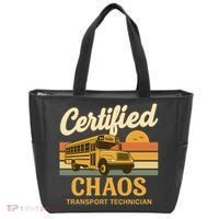Certified Chaos Transport Technician School Bus Driver Funny  Tote Bag thumb 0