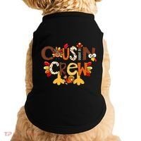 Cousin Crew Thanksgiving Turkey Family Matching Doggie Tank thumb 0