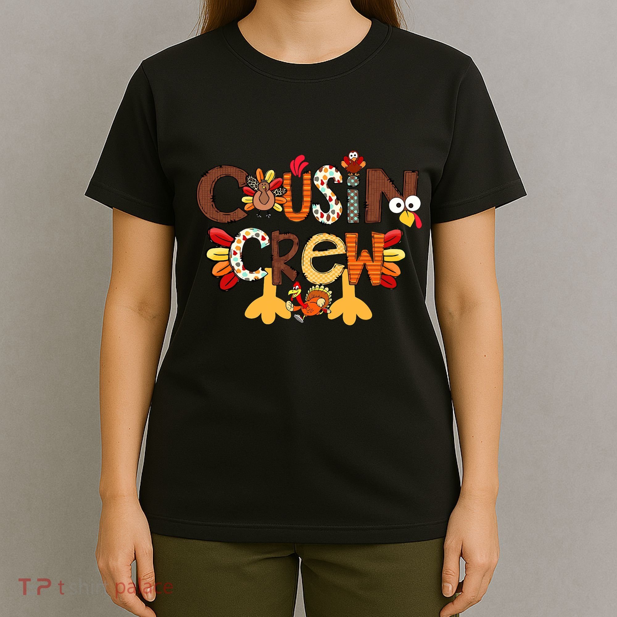Cousin Crew Thanksgiving Turkey Family Matching T-Shirt