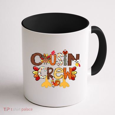 Cousin Crew Thanksgiving Turkey Family Matching Coffee Mug back