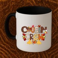 Cousin Crew Thanksgiving Turkey Family Matching Coffee Mug thumb 2