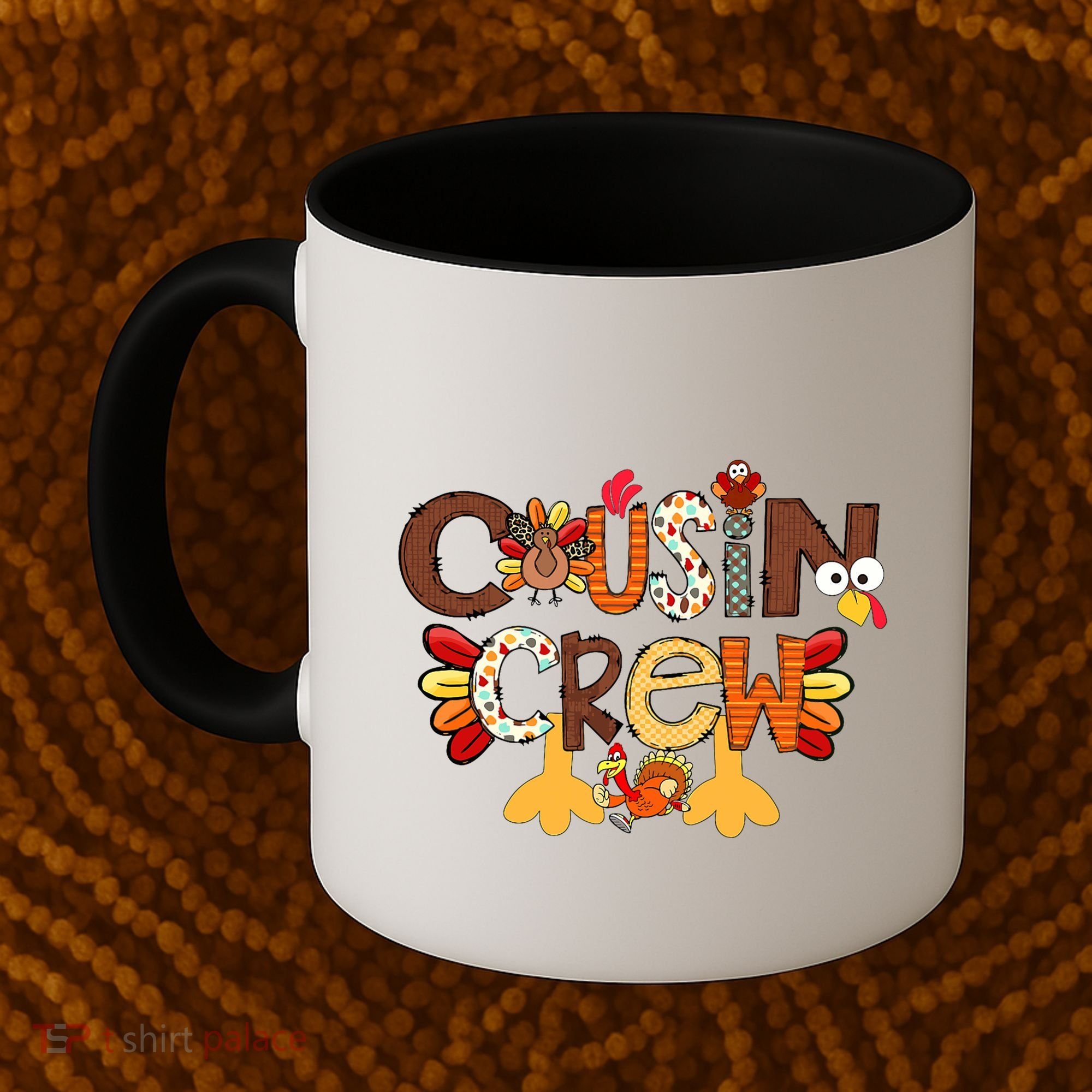 Cousin Crew Thanksgiving Turkey Family Matching Coffee Mug