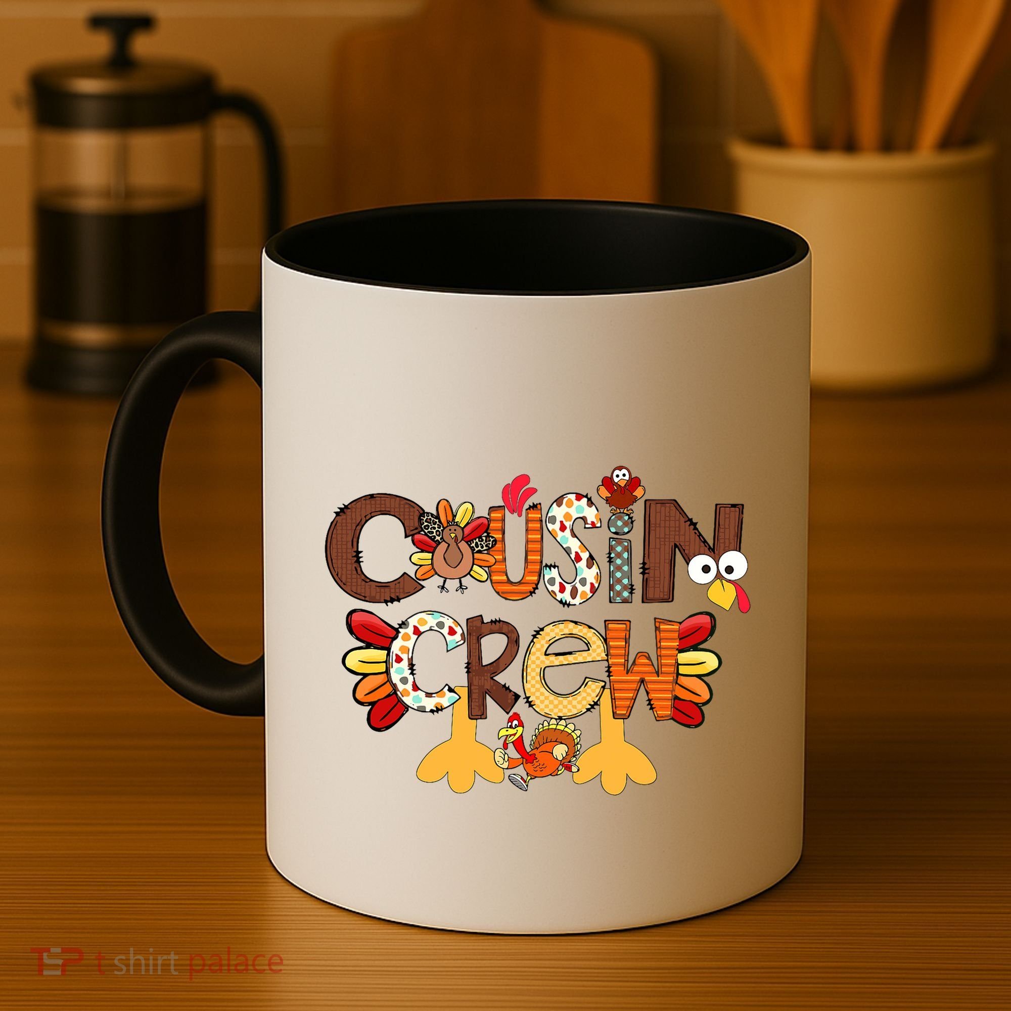 Cousin Crew Thanksgiving Turkey Family Matching Coffee Mug