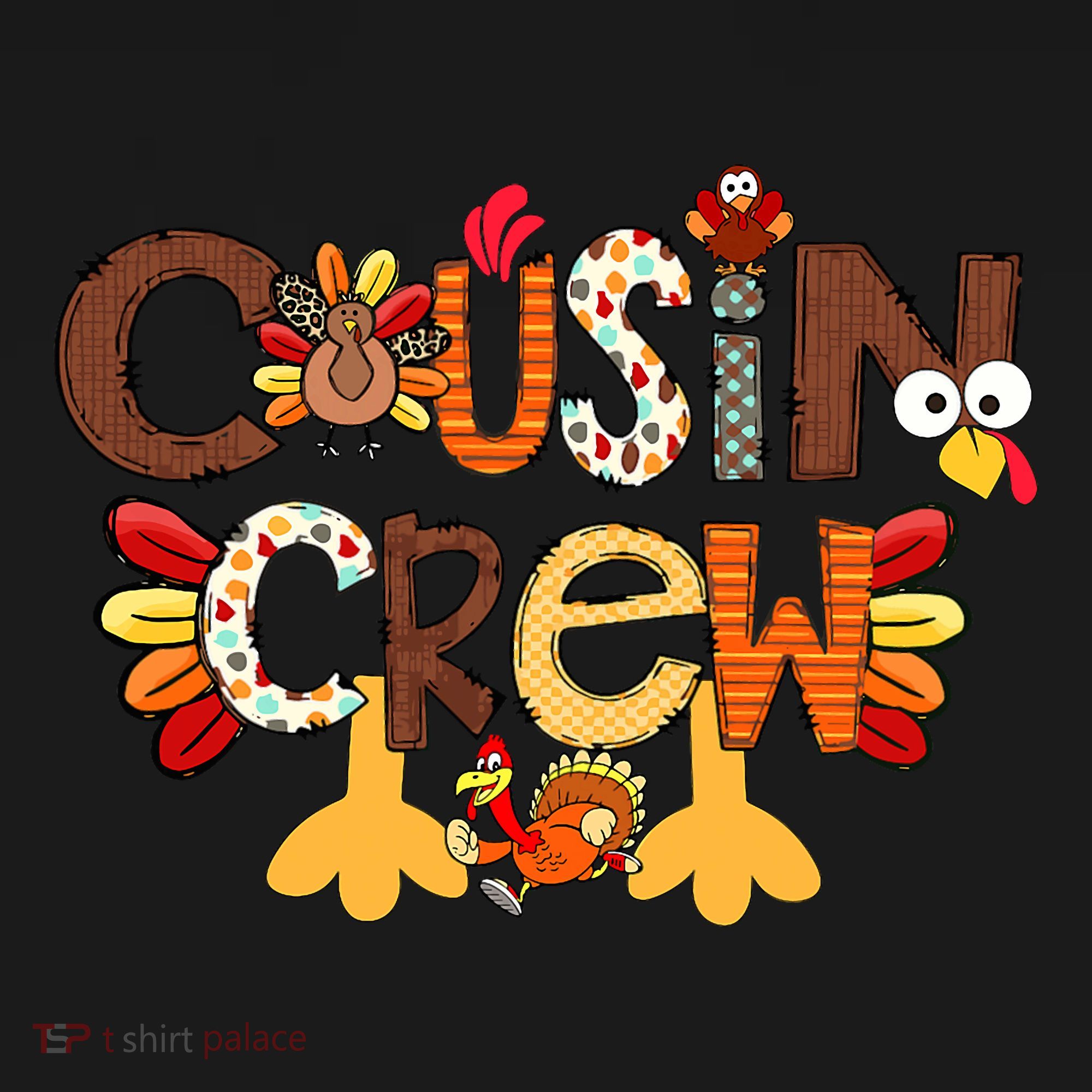 Cousin Crew Thanksgiving Turkey Family Matching Women's Hoodie