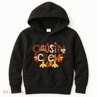 Cousin Crew Thanksgiving Turkey Family Matching Kids Hoodie thumb 0