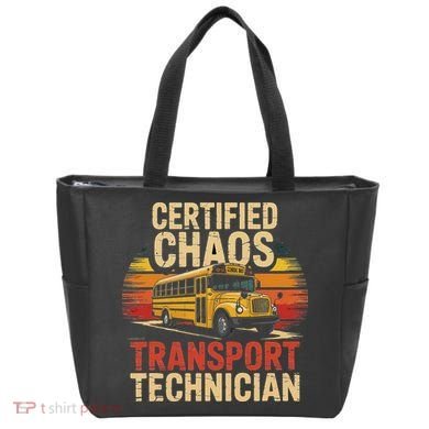 Certified Chaos Transport Technician School Bus Design Tote Bag