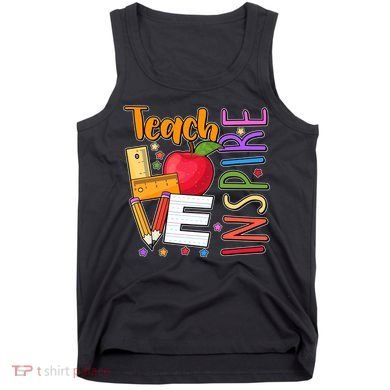 Cute Colorful Teach Love Inspire Tank Top