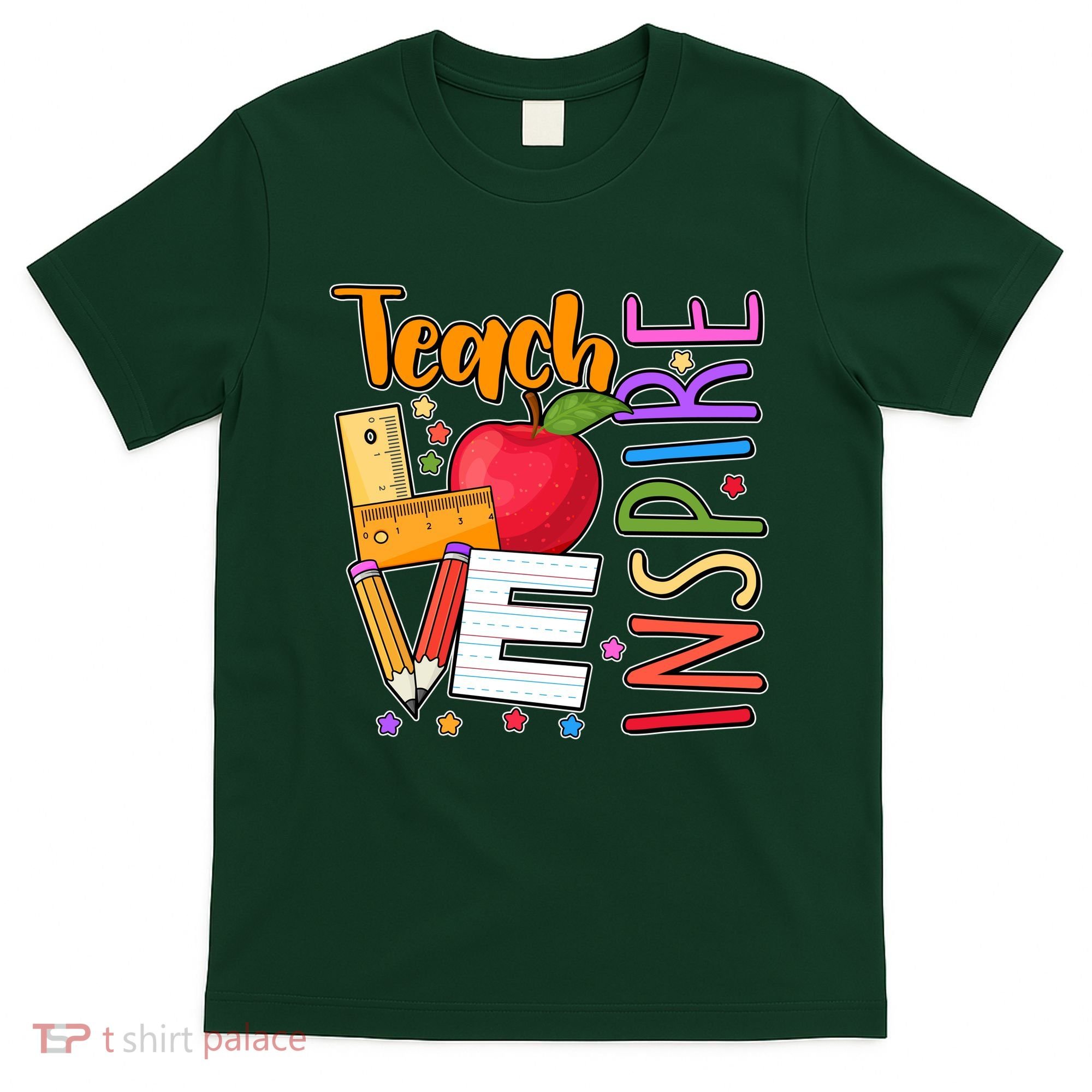 Cute Colorful Teach Love Inspire T-Shirt