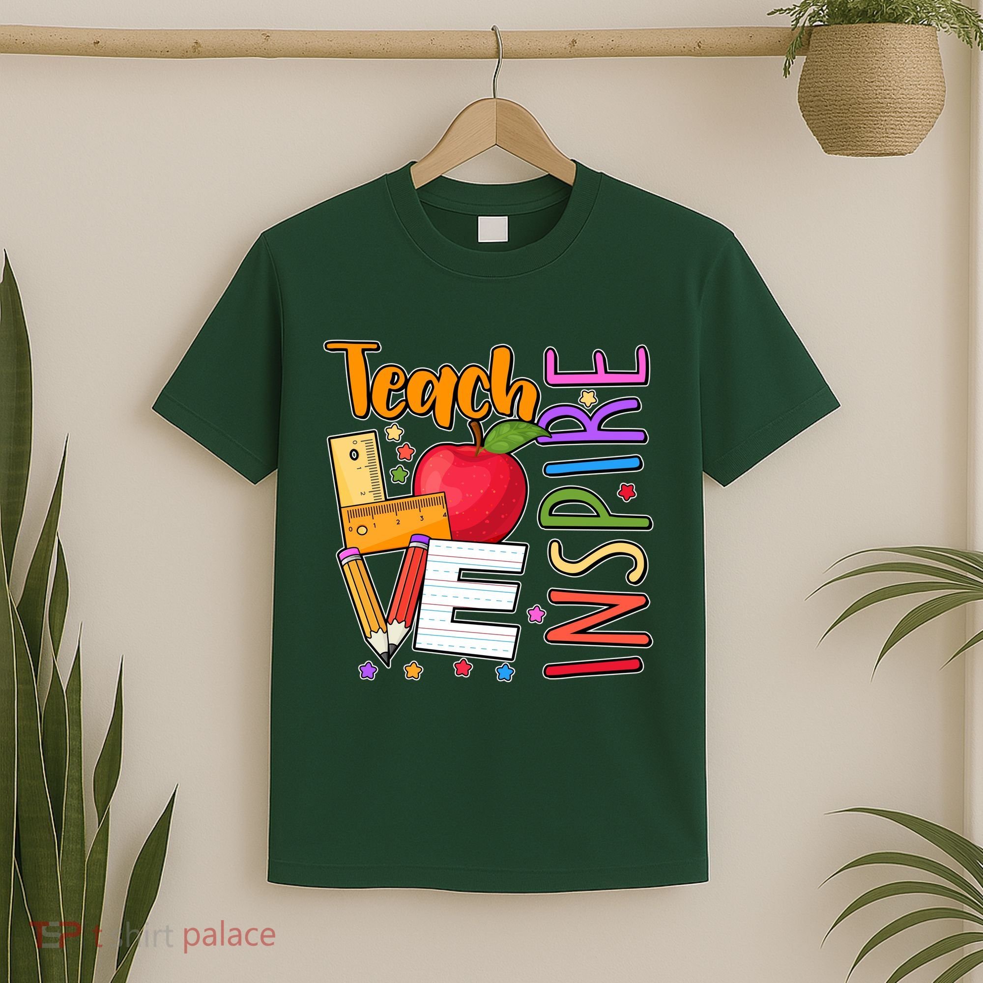 Cute Colorful Teach Love Inspire T-Shirt