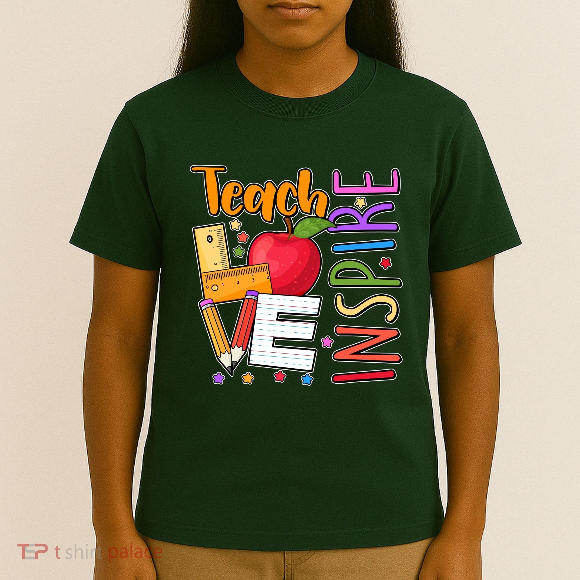 Cute Colorful Teach Love Inspire T-Shirt