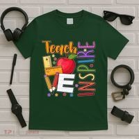 Cute Colorful Teach Love Inspire T-Shirt thumb 5