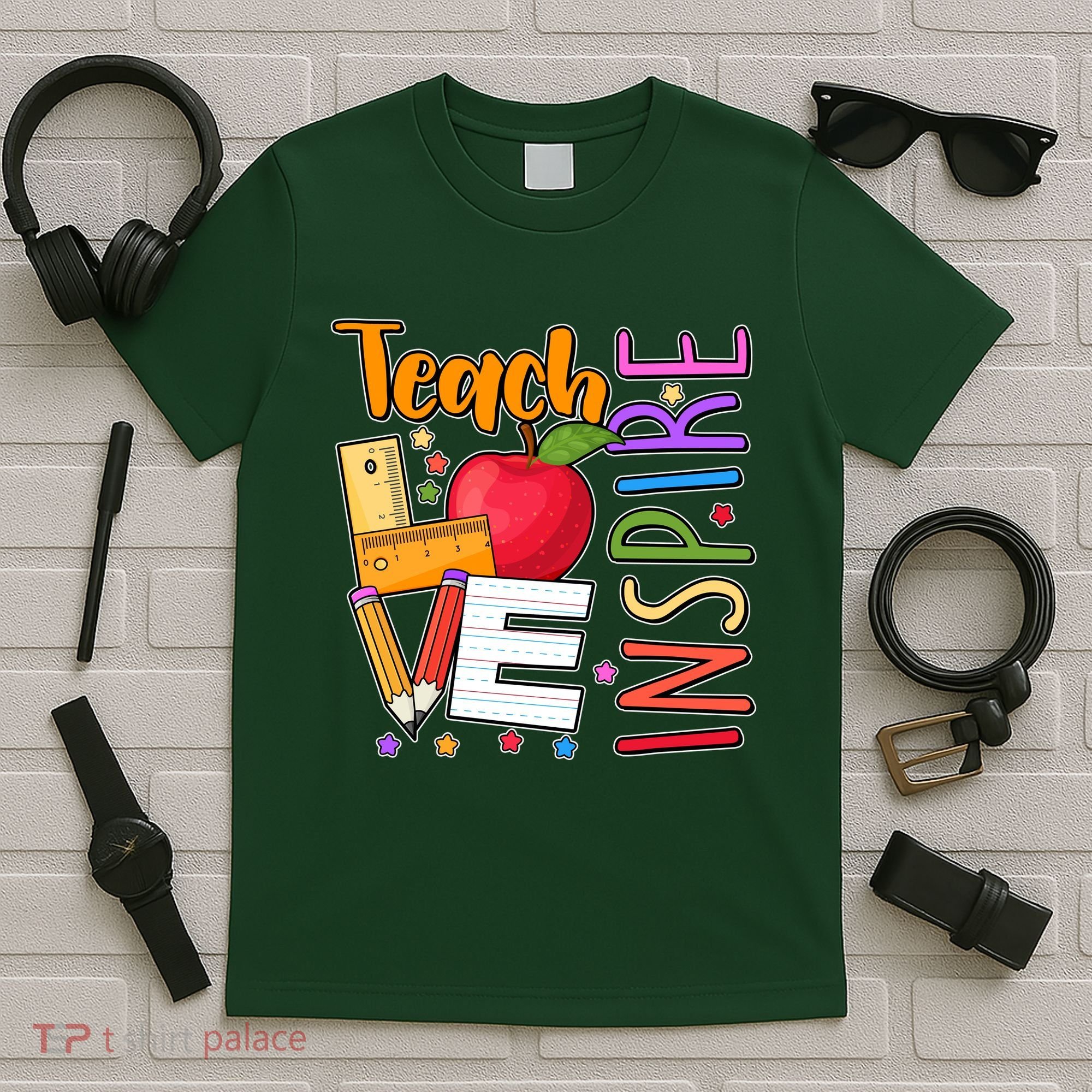 Cute Colorful Teach Love Inspire T-Shirt