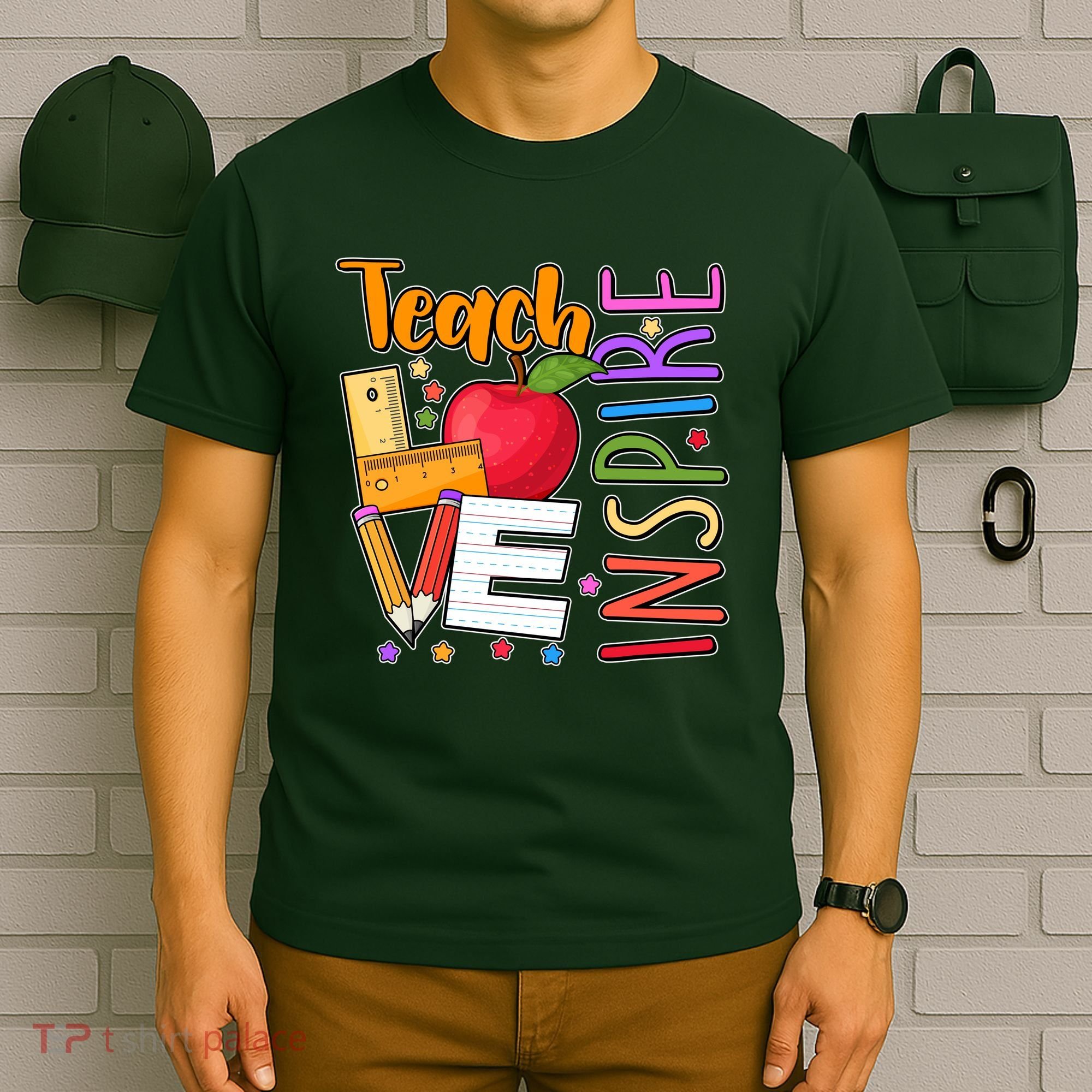 Cute Colorful Teach Love Inspire T-Shirt