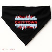 Chicago Chi Town Flag Skyline USA-Made Doggie Bandana thumb 0