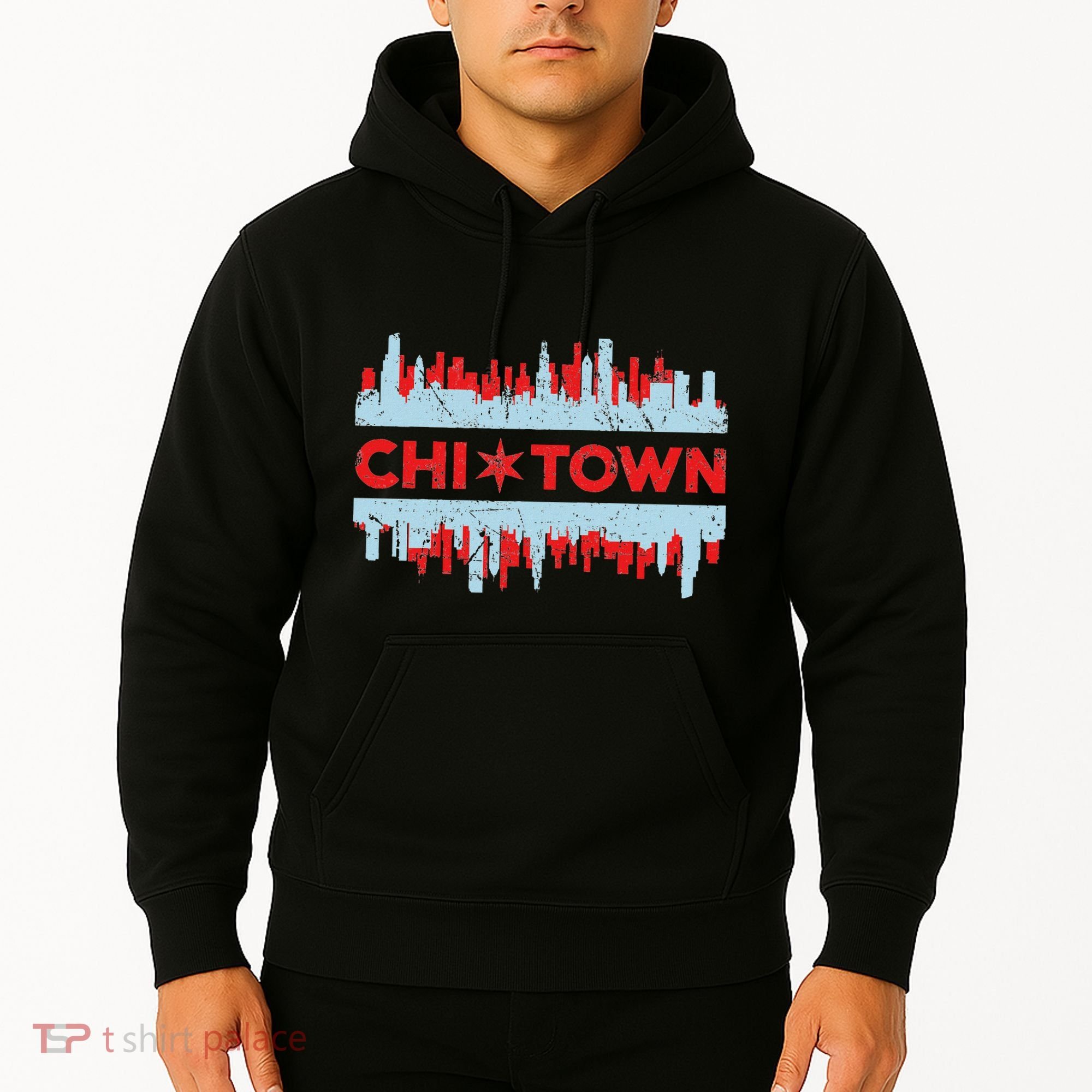 Chicago Chi Town Flag Skyline Hoodie