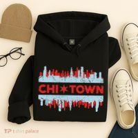 Chicago Chi Town Flag Skyline Hoodie thumb 4