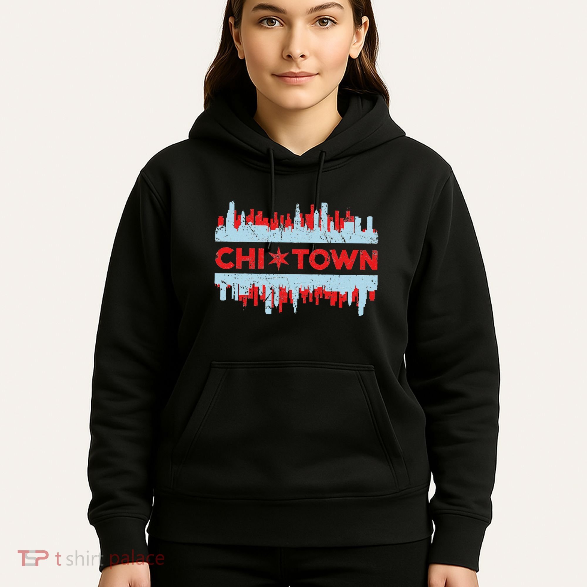 Chicago Chi Town Flag Skyline Hoodie