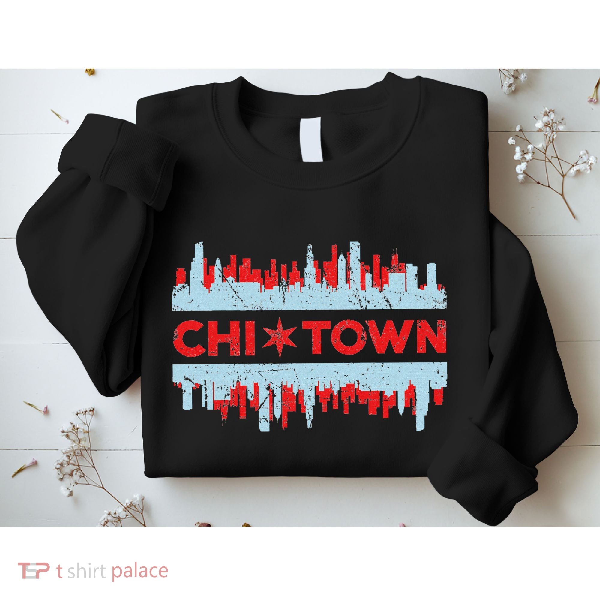 Chicago Chi Town Flag Skyline Sweatshirt