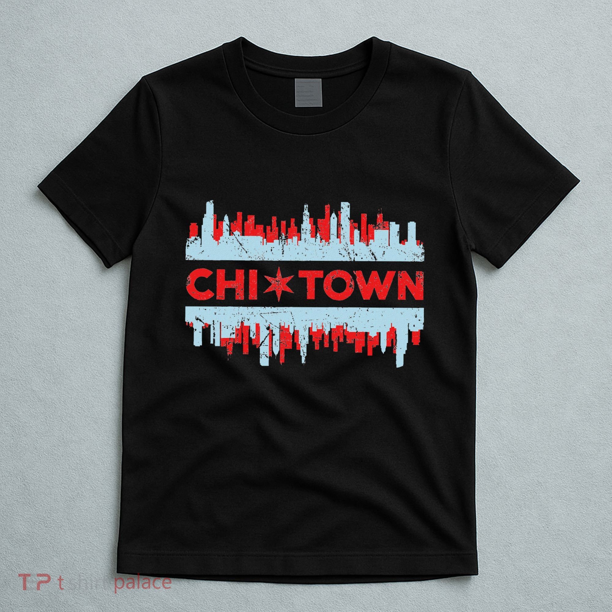 Chicago Chi Town Flag Skyline T-Shirt