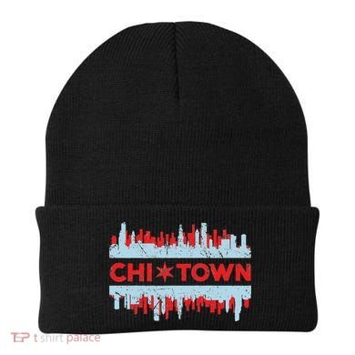 Chicago Chi Town Flag Skyline Beanie