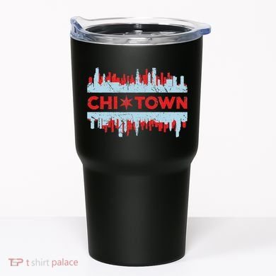 Chicago Chi Town Flag Skyline Tumbler