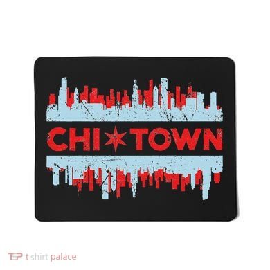 Chicago Chi Town Flag Skyline Mousepad