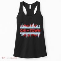 Chicago Chi Town Flag Skyline Women's Tank Top thumb 0