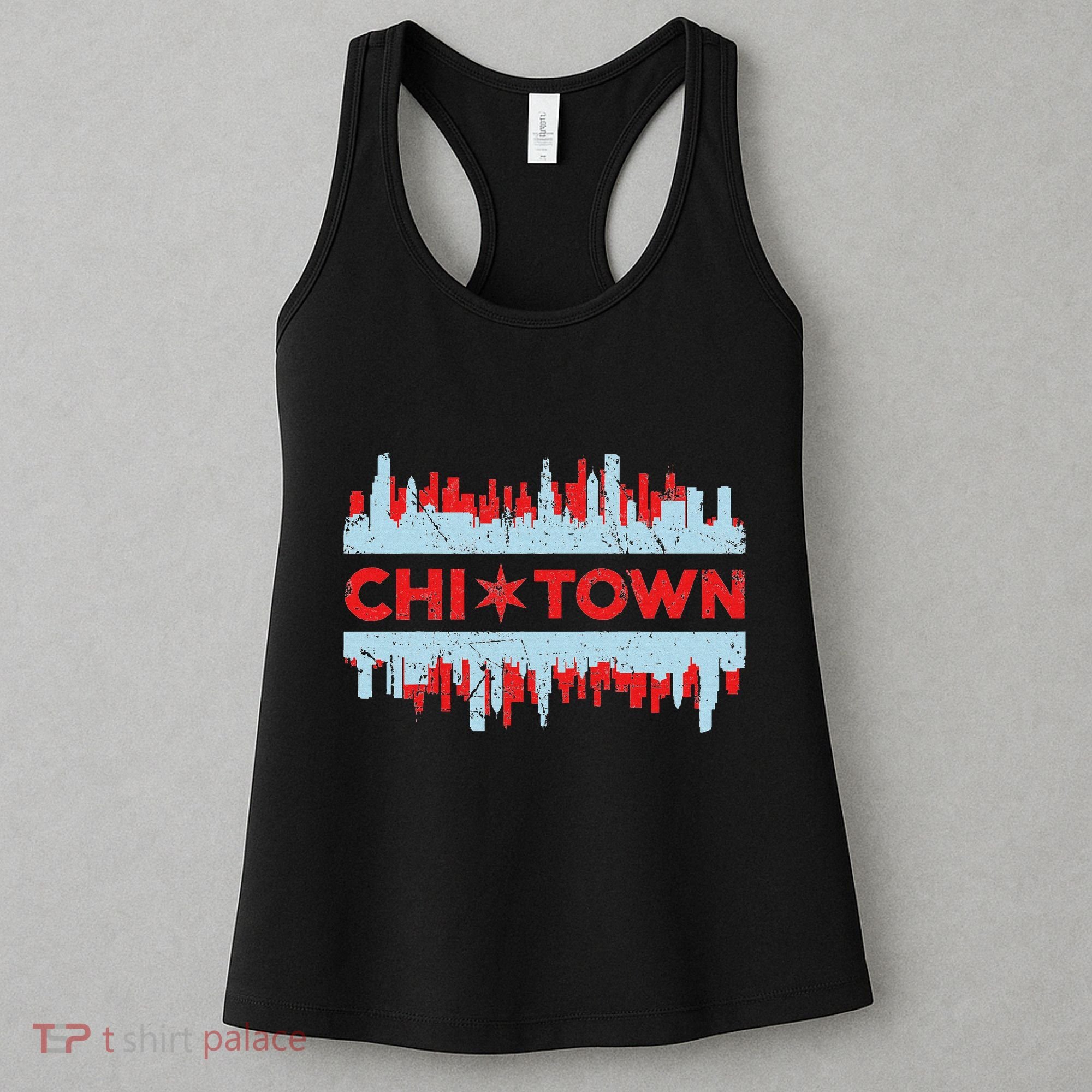 Chicago Chi Town Flag Skyline Women's Tank Top