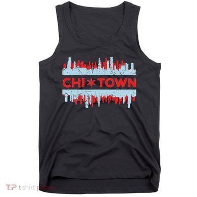 Chicago Chi Town Flag Skyline Tank Top