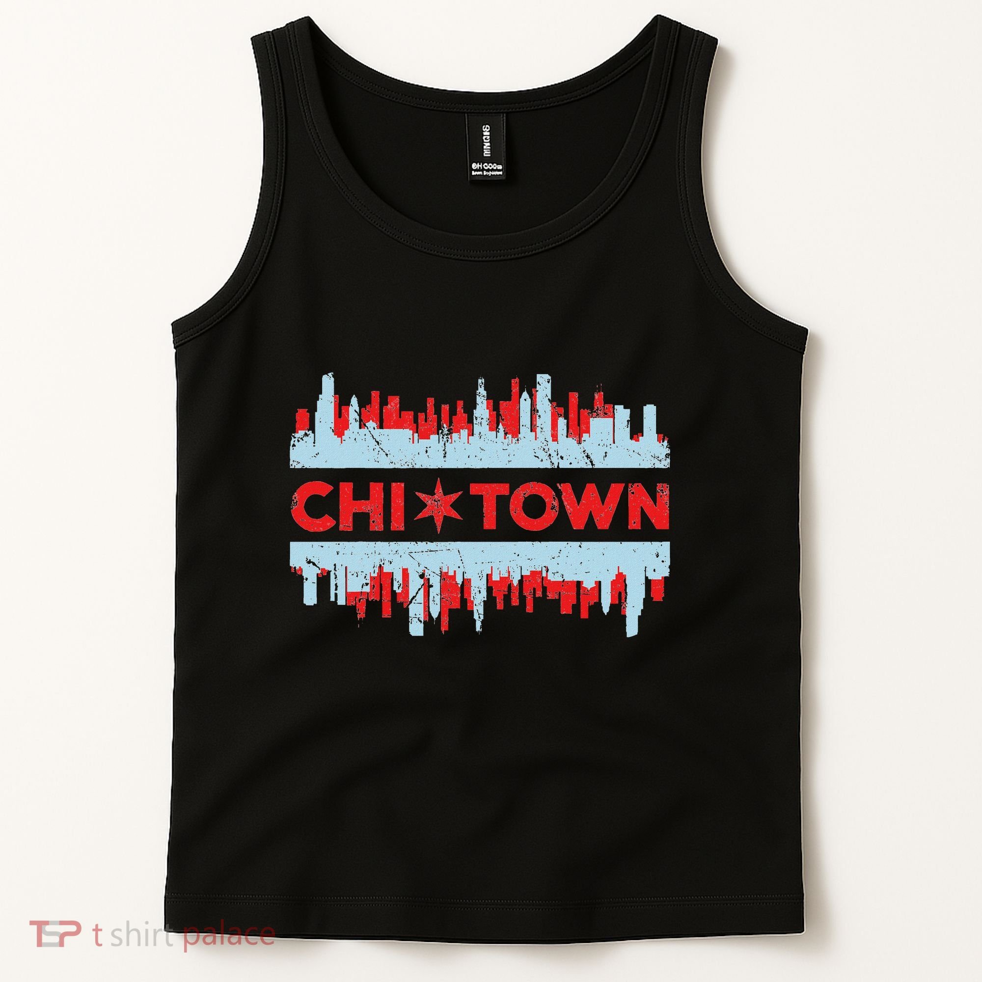 Chicago Chi Town Flag Skyline Tank Top